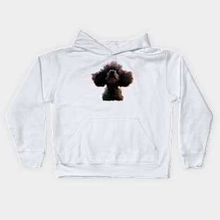 Cute Poodle Stencil Closeup Print Kids Hoodie